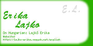 erika lajko business card
